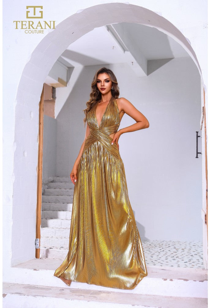 Prom Dresses Long Fitted Evening Formal Prom Dress Yellow Gold