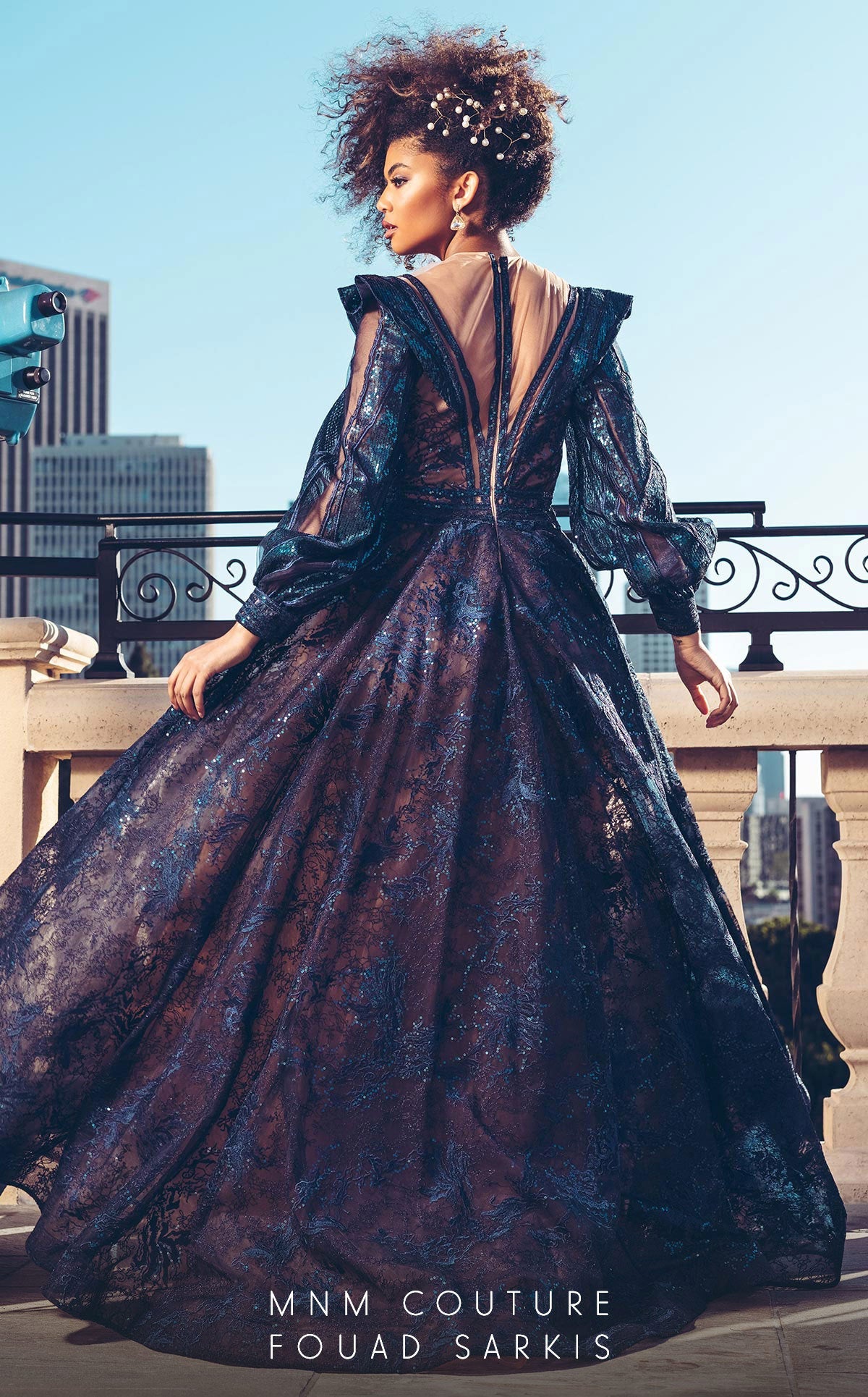 Formal Dresses A Line Long SleevePleated Floral Applique Formal Dress Navy Blue