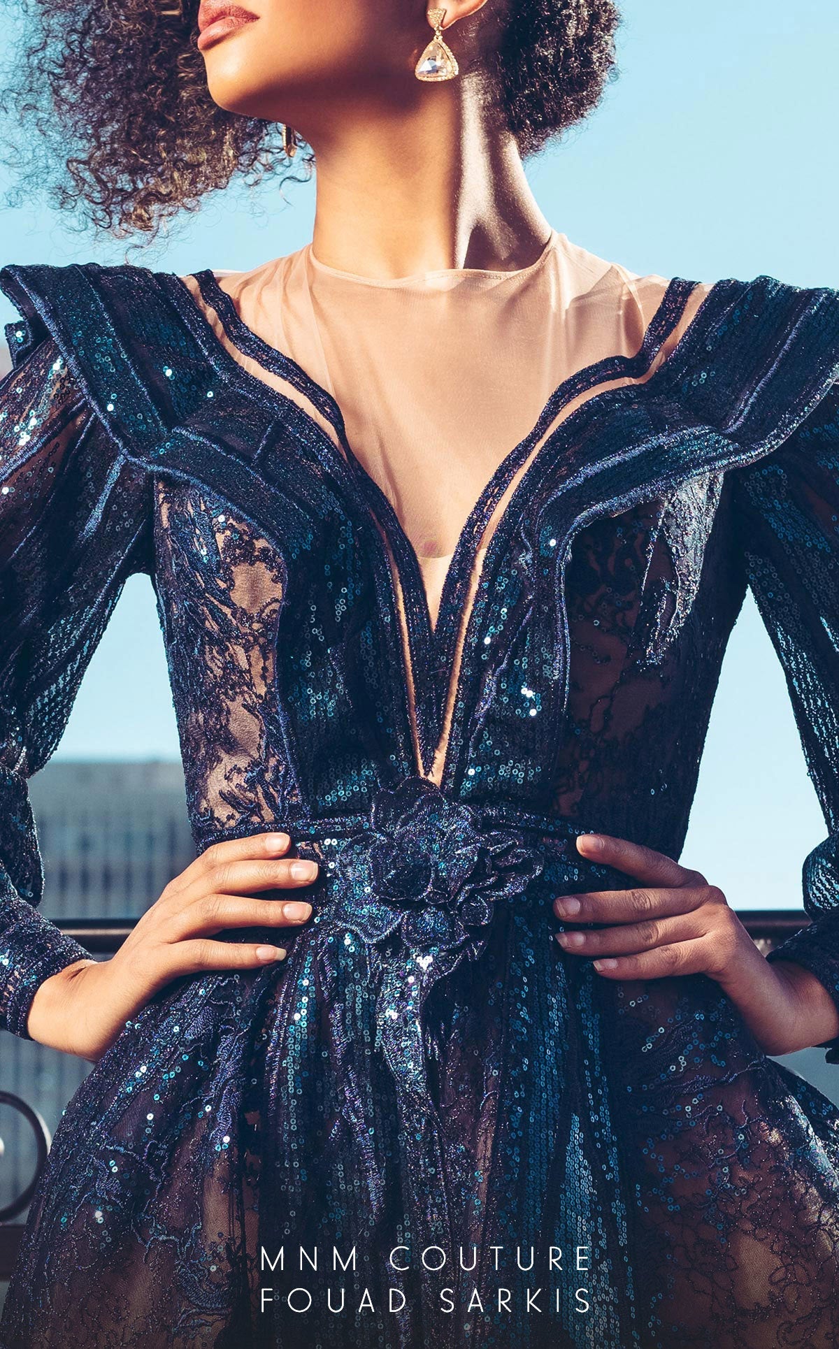 Formal Dresses A Line Long SleevePleated Floral Applique Formal Dress Navy Blue