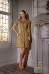 Cocktail Dresses itted Short Cocktail Dress Gold