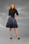 Cocktail Dresses A Line Floral Short Cocktail Dress Black Blue