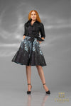 Cocktail Dresses Short A Line Floral Pocket Cocktail Dress Black Blue
