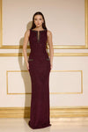 Formal Dresses Long Formal Metallic Evening Dress Wine