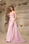 Prom Dresses Long Fitted Formal Overskirt Evening Prom Dress Rose