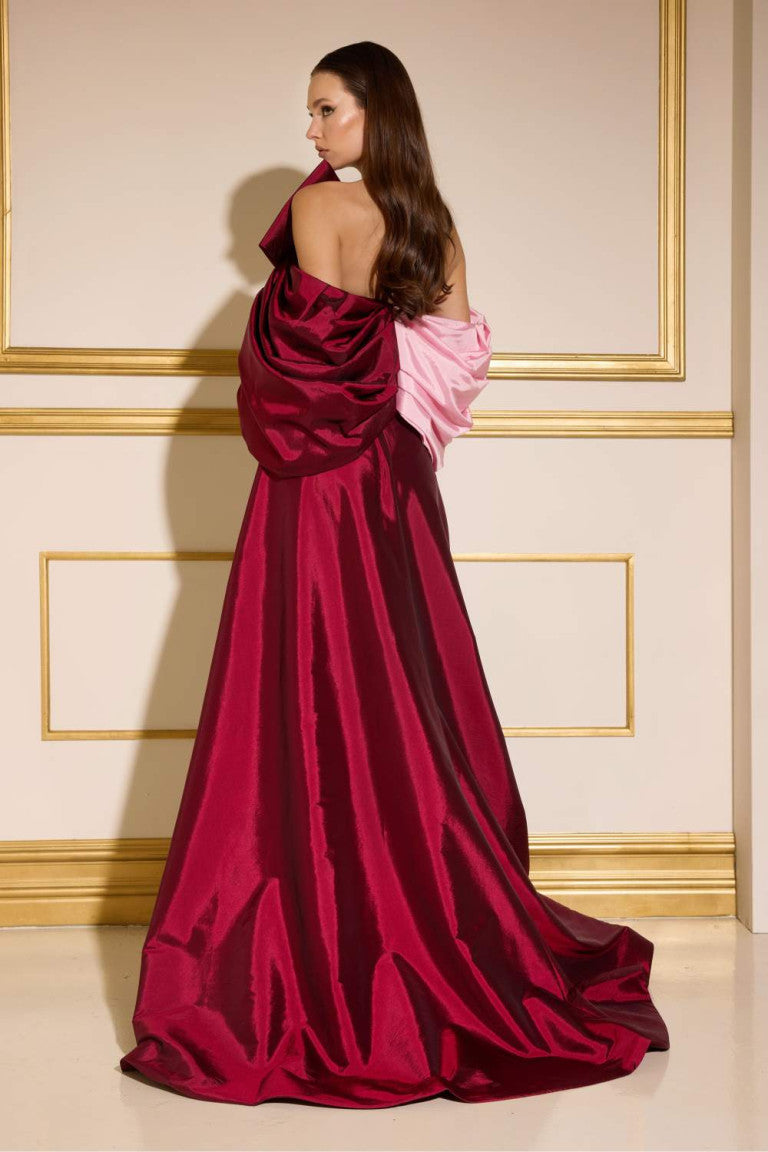 Formal Dresses Fitted Long Evening Formal Dress Pink Wine