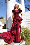 Formal Dresses Long Formal Slit Evening Dress Wine
