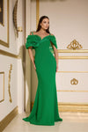 Formal DressesLong fitted Formal Evening Dress Emerald