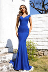 Formal Dresses Long Evening Fitted Formal Dress Cobalt