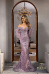 Formal Dresses Long Fitted Formal Corset Bodycon Evening Dress Rose