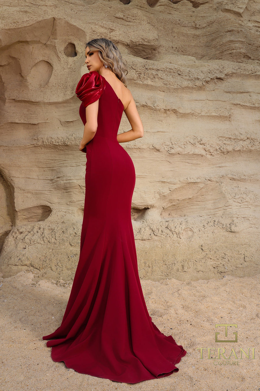 Formal Dresses Long Evening Formal Fitted Dress Wine