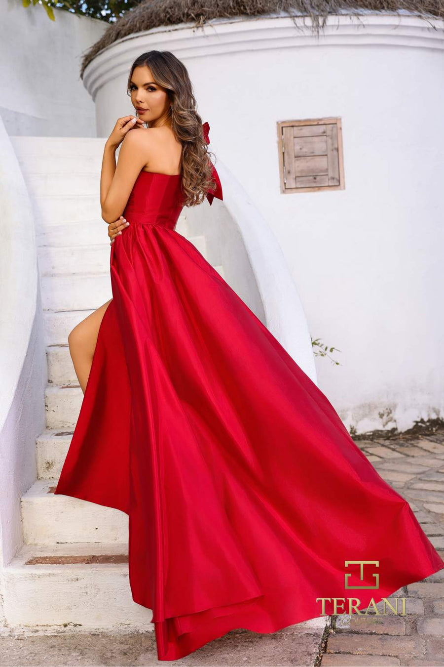 Prom Dresses Long Formal Overskirt Evening Prom Dress Red