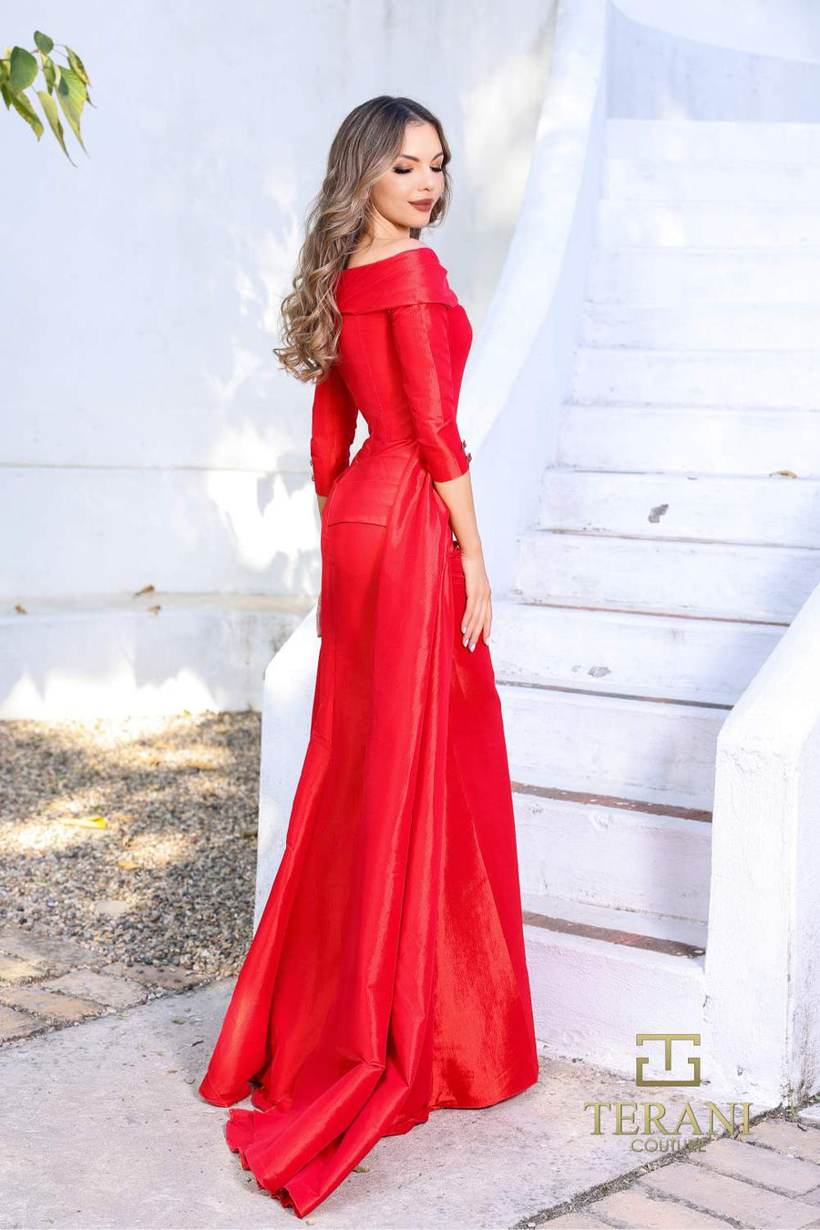 Formal Dresses Long Metallic Formal Evening Dress Red