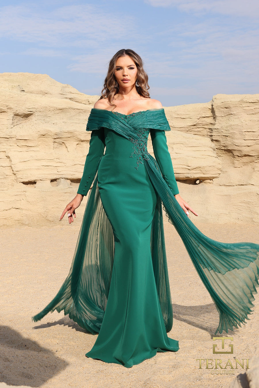 Formal Dresses Long Overskirt Formal Evening Dress Hunter