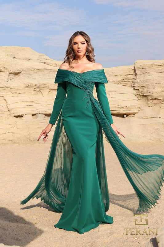 Formal Dresses Long Overskirt Formal Evening Dress Hunter