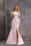 Formal Dresses Ruffle Long Mermaid Formal Evening Dress Blush Silver