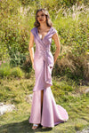 Formal Dresses Long Fitted Formal Ruffle Evening Dress Mink