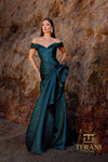 Formal Dresses Long Fitted Formal Peplum Evening Dress Hunter