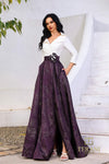 Mother of the Bride  Dresses Long Formal Mother of the Bride A Line Dress Ivory Purple