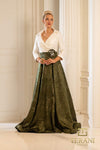 Mother of the Bride  Dresses Long Formal Mother of the Bride A Line Dress Ivory Olive