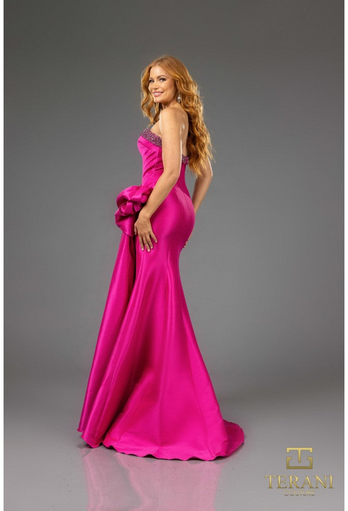 Prom Dresses Beaded Long Formal Evening Prom Dress Fuchsia