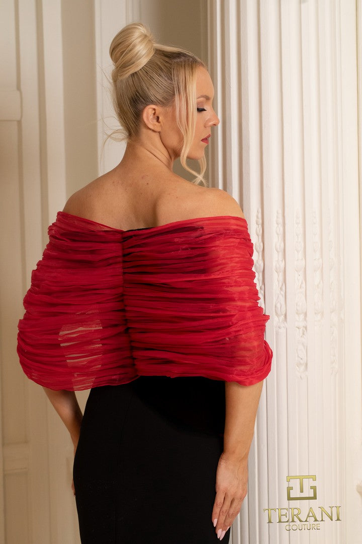 Formal DressesLong fitted Formal Evening Dress Red Black