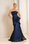 Prom Dresses Long Evening Formal Metallic Prom Dress Navy