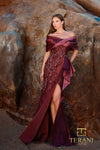 Formal Dresses Ruffle Long Mermaid Formal Evening Dress Wine Mauve