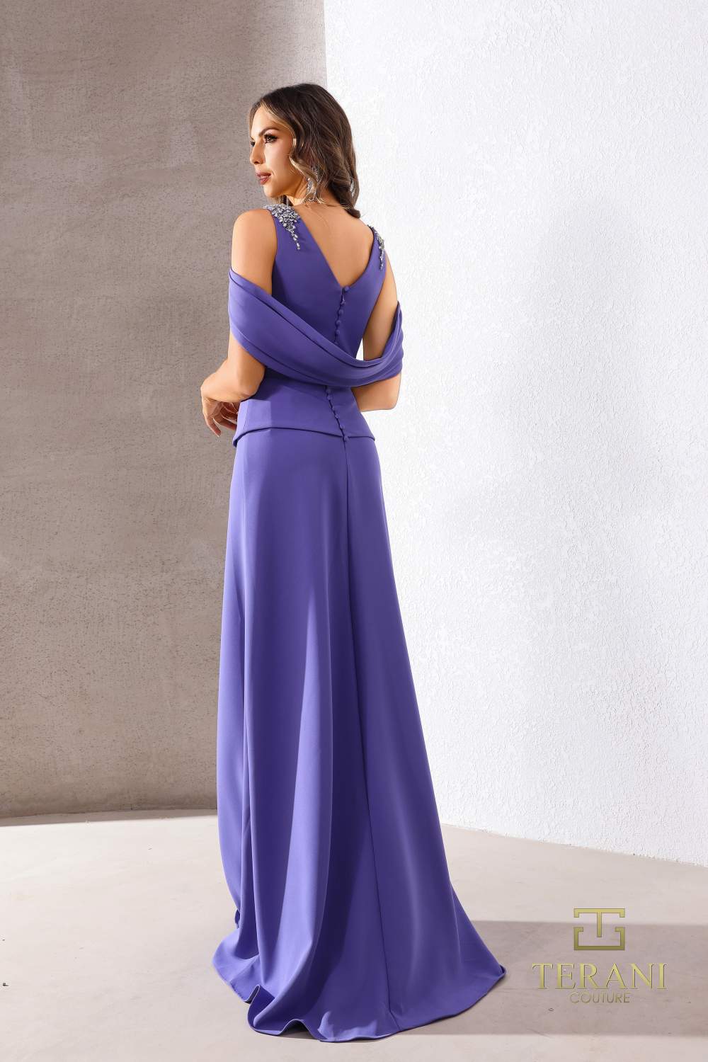 Formal Dresses Fitted Long Evening Peplum Formal Dress Wisteria