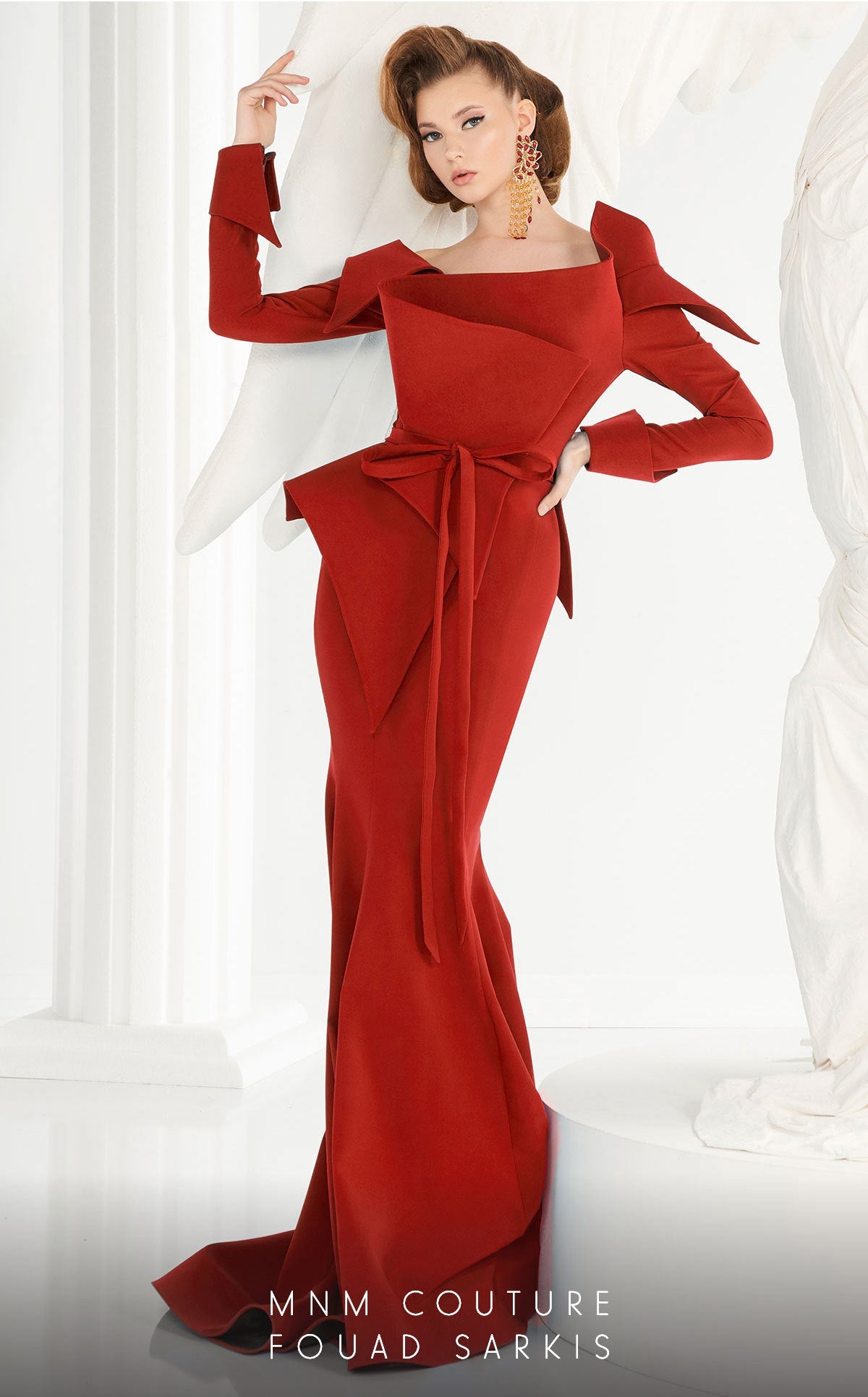 Formal Dresses Fitted Long Mermaid Formal Dress Red