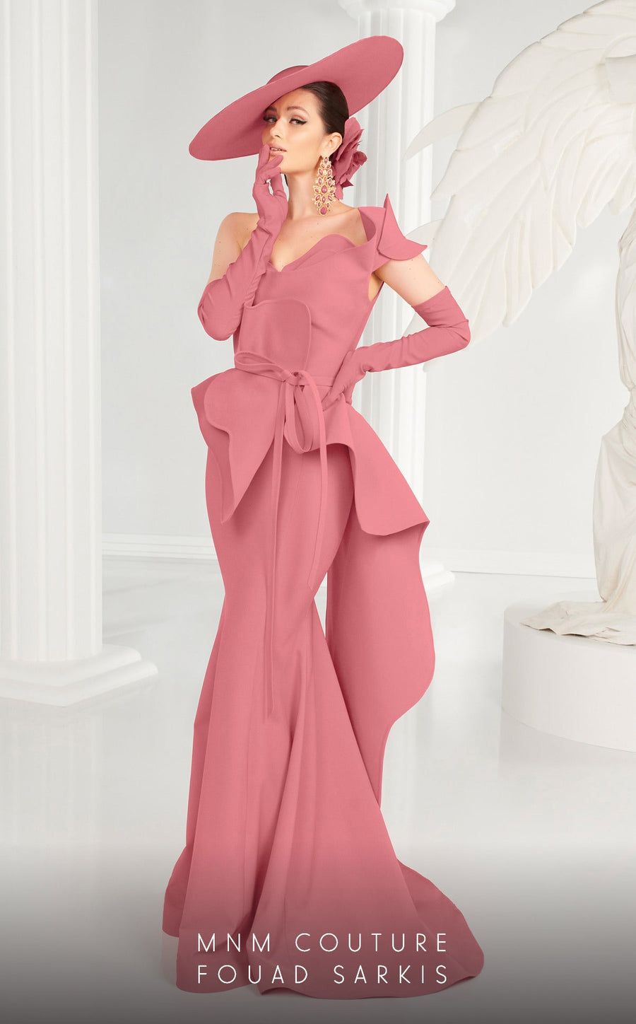 Formal Dresses Long Formal Mermaid Ruffle Dress  Pink