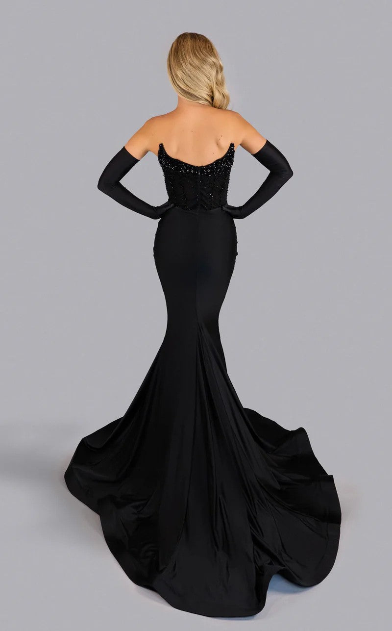Prom Dresses Long Formal Fitted Prom Mermaid Dress Black