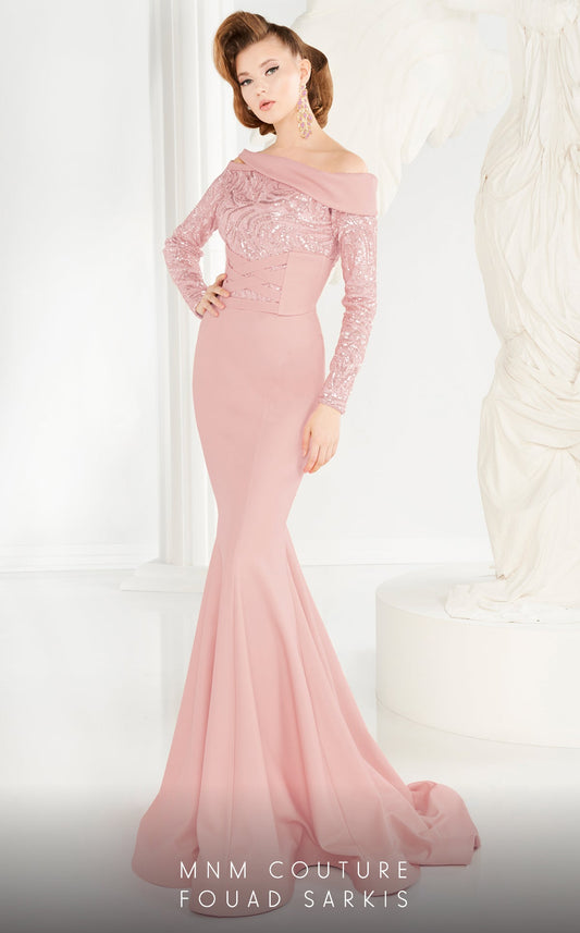 Formal Dresses Long Formal Mermaid Beaded Evening Dress Salmon