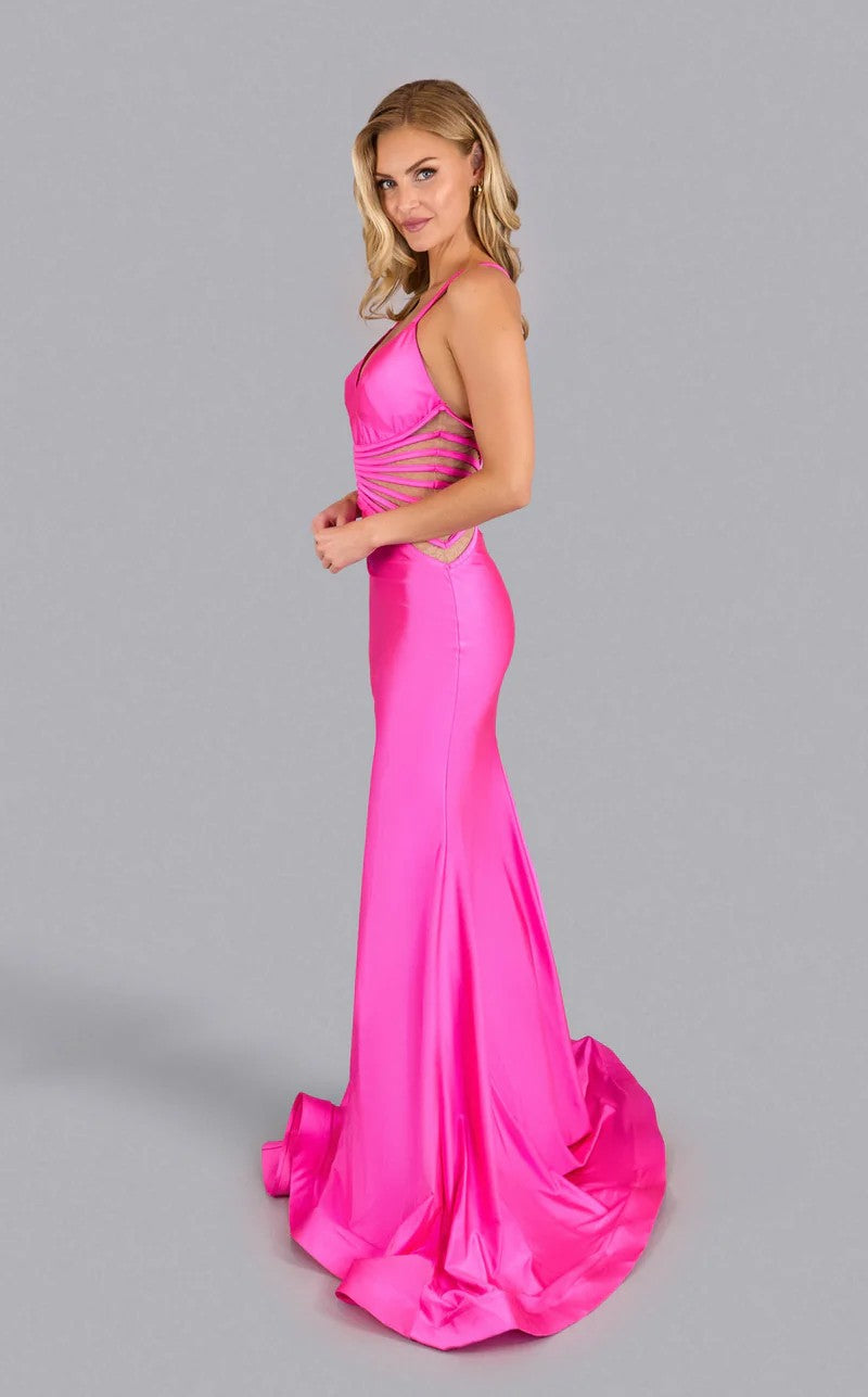 Prom Dresses Mermaid Long Formal Fitted Prom Dress Fuchsia