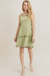 Cocktail Dresses Short Sleeveless Frilled Dress Yellow Green
