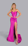 Prom Dresses Long Formal Prom Slit Evening Dress Fuchsia