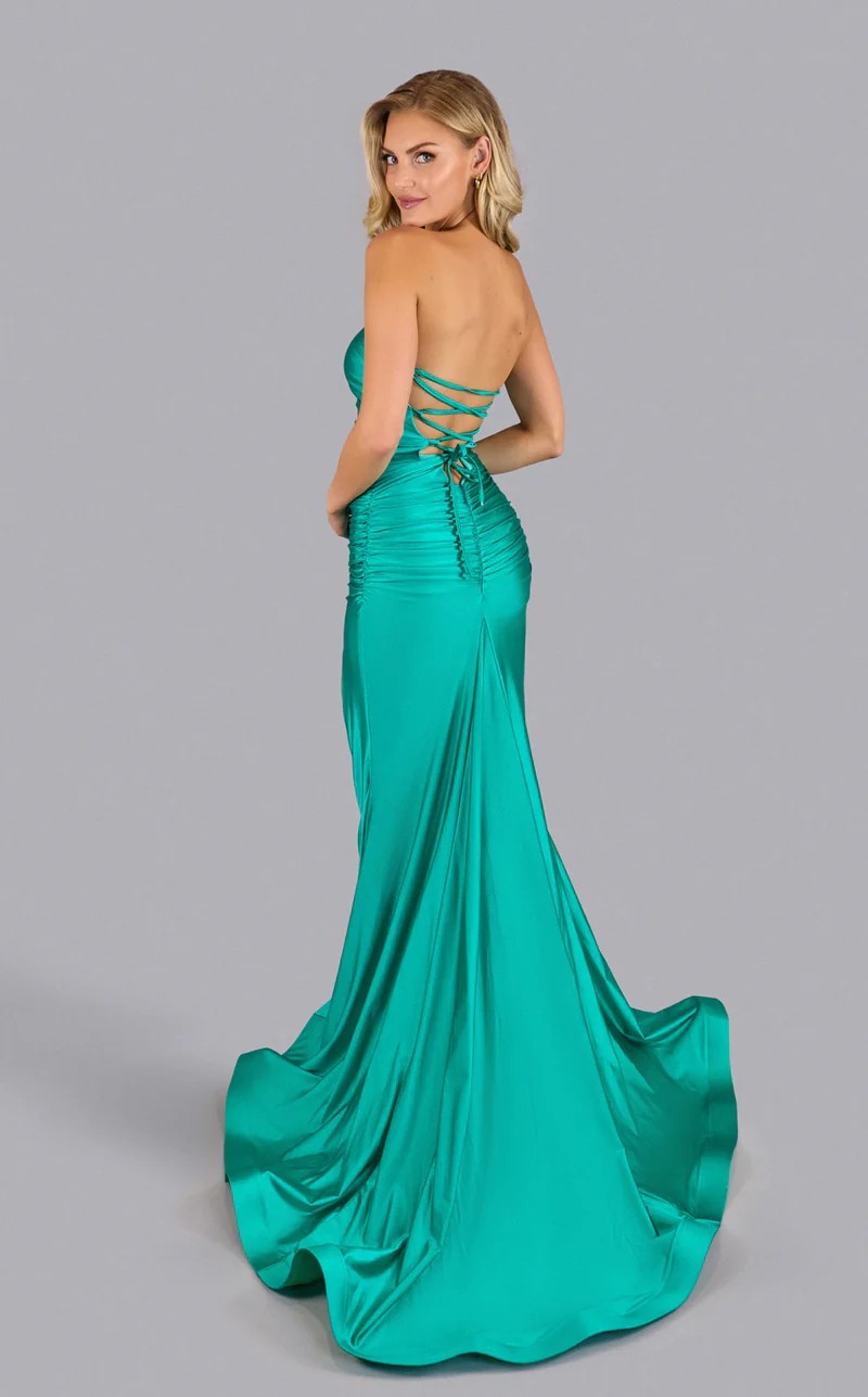 Prom Dresses Formal Long Slit Prom Evening Dress Jade