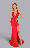 Prom Dresses Formal Long Slit Prom Dress Red