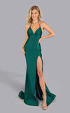 Prom Dresses Long Formal Fitted Slit Prom Dress Hunter