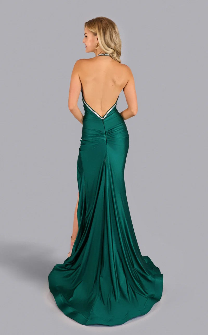 Prom Dresses Long Formal Fitted Slit Prom Dress Hunter