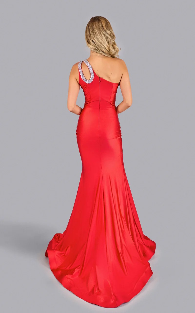 Prom Dresses Prom Beaded Slit Long Formal Evening Dress Red