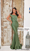 Prom Dresses Long Mermaid Formal Pleated Prom Dress Olive