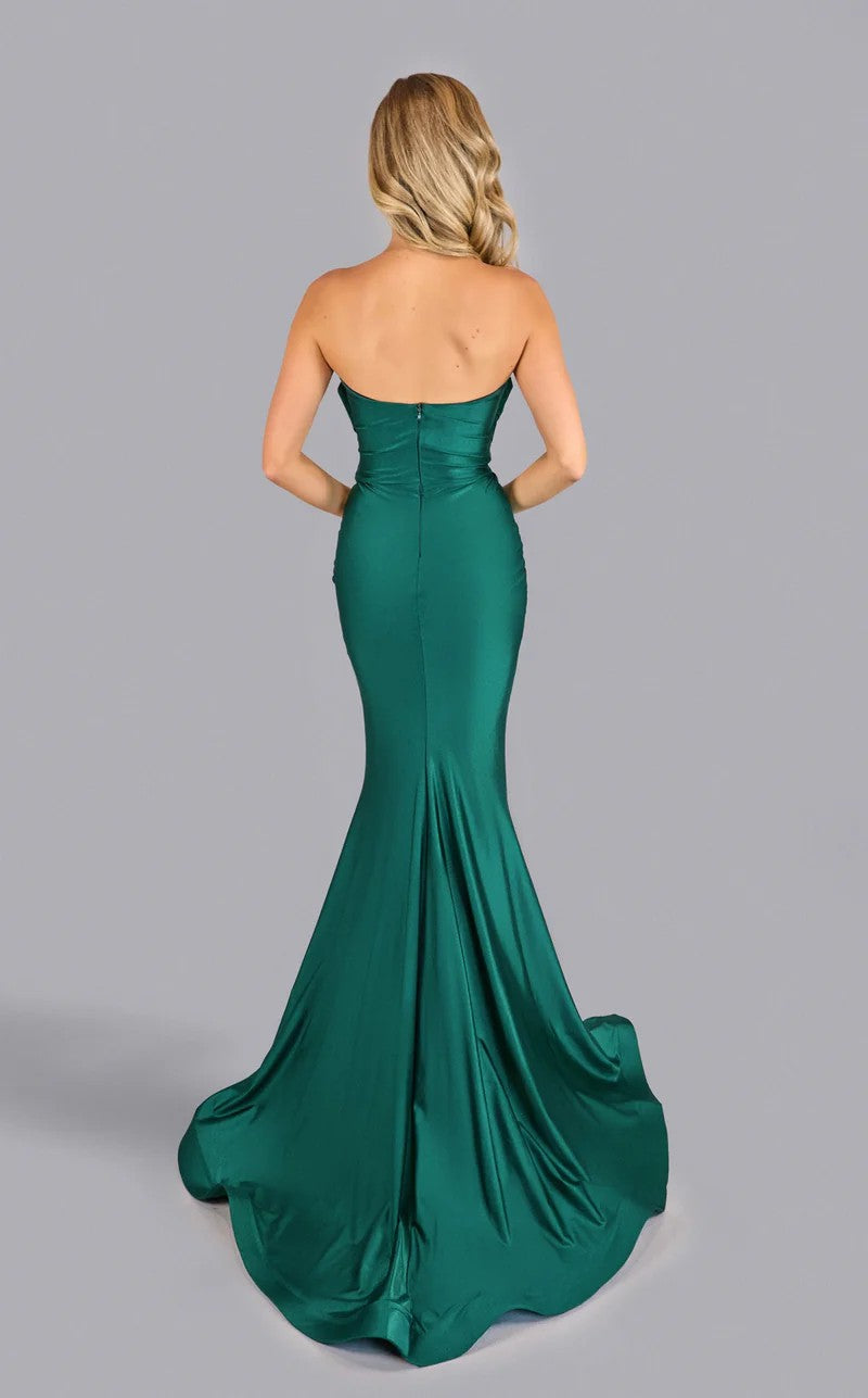 Prom Dresses Prom Long Formal Pleated Mermaid Dress Hunter