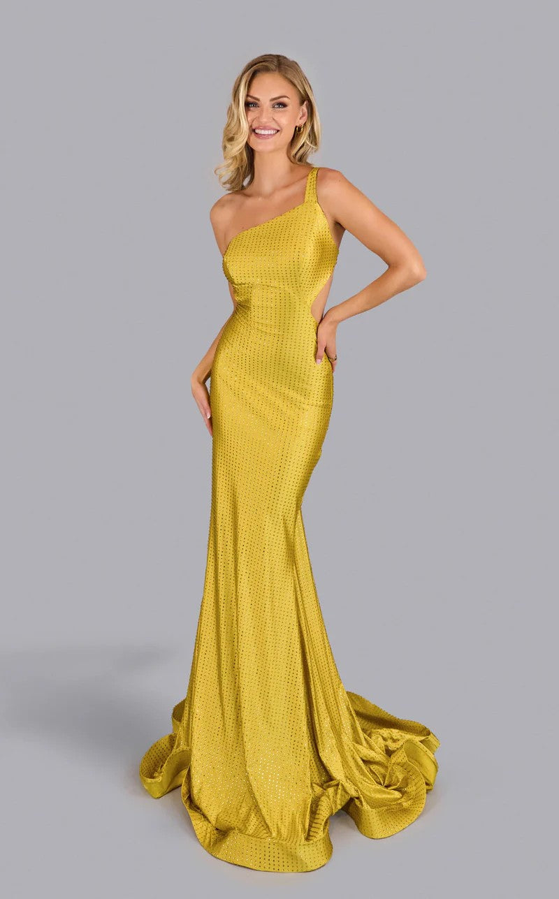 Prom Dresses Prom Fitted Formal Long Evening Dress Yellow