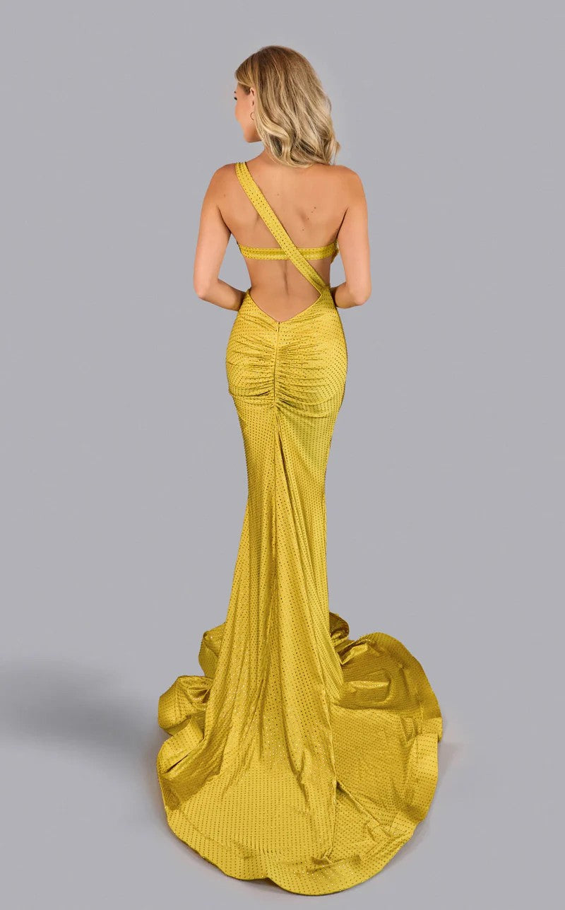 Prom Dresses Prom Fitted Formal Long Evening Dress Yellow