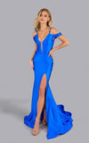 Prom Dresses Fitted High Slit Long Formal Prom Dress Royal
