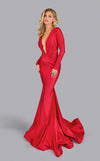Prom Dresses Pleated Long Formal Prom Dress Red