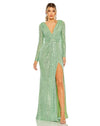 Formal Dresses Prom Long Sleeve Formal Dress Green
