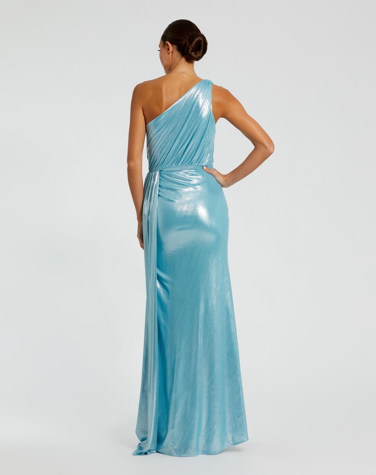 Prom Dresses Prom Long One Shoulder Dress Ice Blue