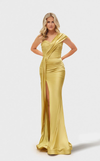 Prom Dresses  Fitted Long Formal Evening Prom Dress Pale Yellow