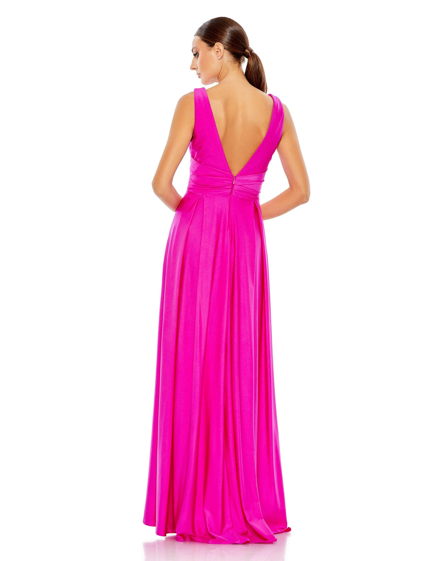 Prom Dresses Long Sleeveless Formal Prom Gown Hot Pink